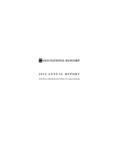 Thumbnail Old National Bank
 Annual Report 2015