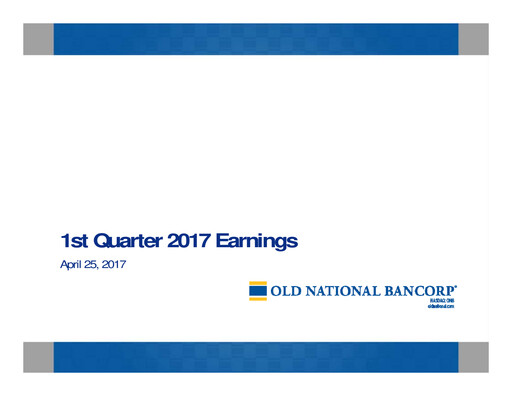 Thumbnail Old National Bank
 Quarterly Report 2017-q1