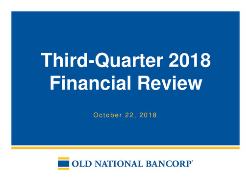 Thumbnail Old National Bank
 Quarterly Report 2018-q3