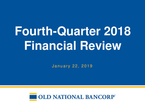Thumbnail Old National Bank
 Quarterly Report 2018-q4