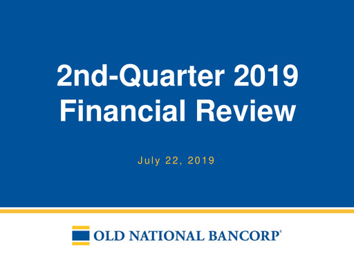 Thumbnail Old National Bank
 Quarterly Report 2019-q2