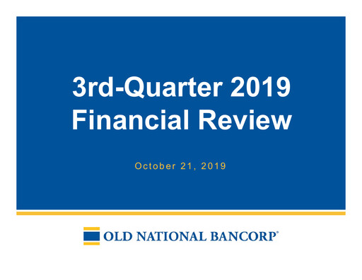 Thumbnail Old National Bank
 Quarterly Report 2019-q3