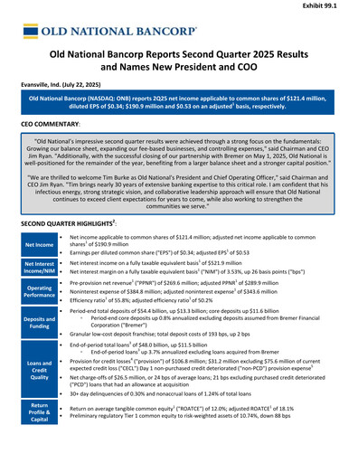 Thumbnail Old National Bank
 Quarterly Report 2025-q2