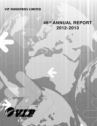 Miniature VIP Industries
 Rapport annuel 2012-2013