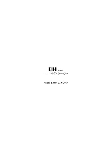 Thumbnail EIH Limited Annual Report 2016-2017