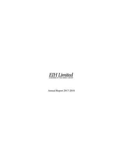 Thumbnail EIH Limited Annual Report 2017-2018