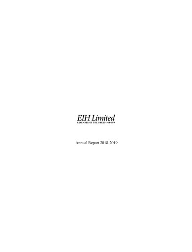 Thumbnail EIH Limited Annual Report 2018-2019