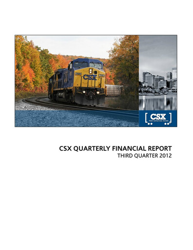 Thumbnail CSX Corporation Quarterly Report 2012-q3