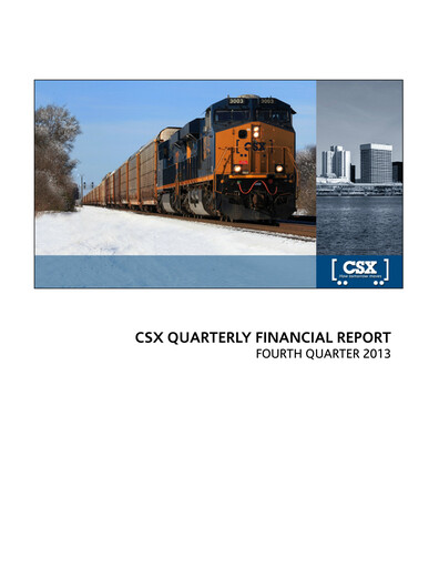 Thumbnail CSX Corporation Quarterly Report 2013-q4