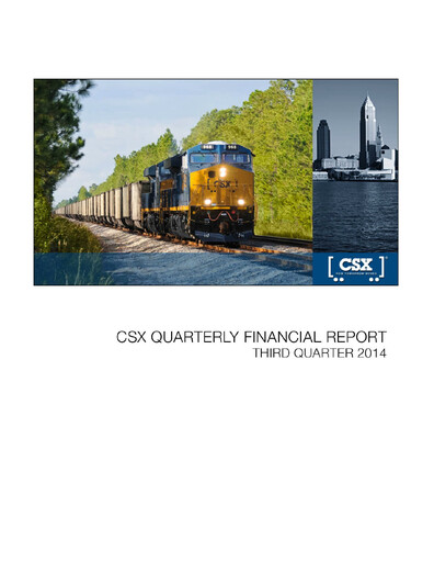 Thumbnail CSX Corporation Quarterly Report 2014-q3