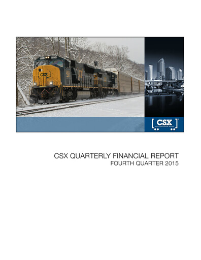 Thumbnail CSX Corporation Quarterly Report 2015-q4