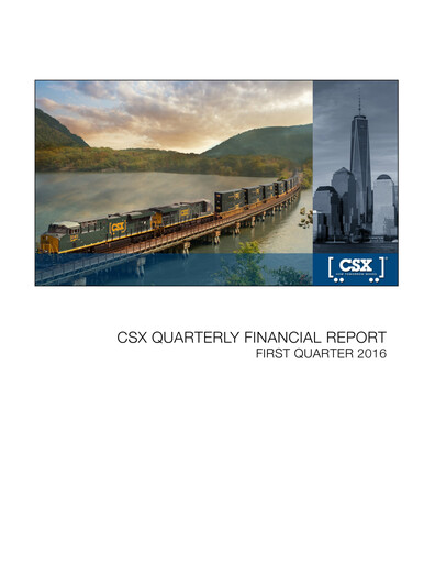 Thumbnail CSX Corporation Quarterly Report 2016-q1