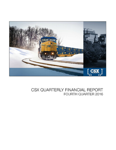 Thumbnail CSX Corporation Quarterly Report 2016-q4
