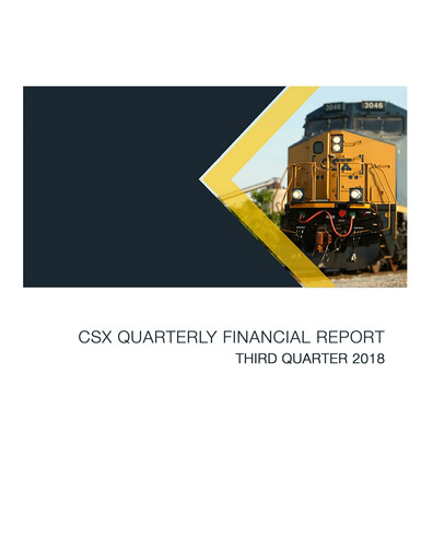 Thumbnail CSX Corporation Quarterly Report 2018-q3