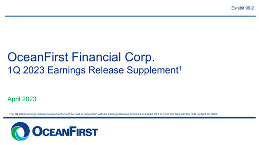 Thumbnail OceanFirst Financial Quarterly Report 2023-q1