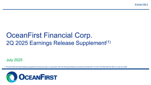 Thumbnail OceanFirst Financial Quarterly Report 2025-q2