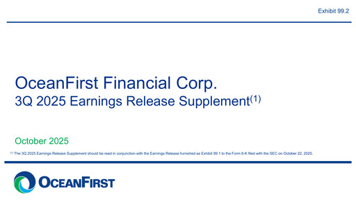 Thumbnail OceanFirst Financial Quarterly Report 2025-q3