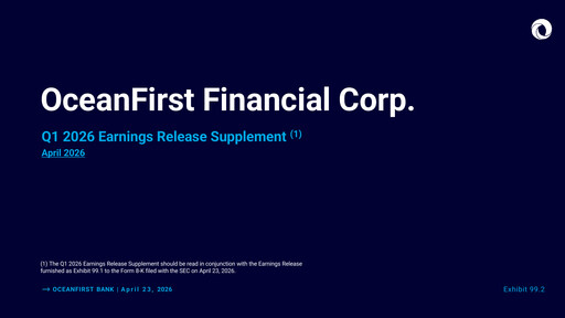 Thumbnail OceanFirst Financial Quarterly Report 2026-q1