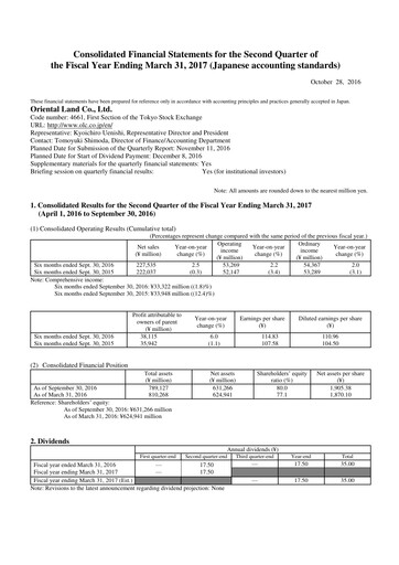 Thumbnail Oriental Land Quarterly Report 2017-q2