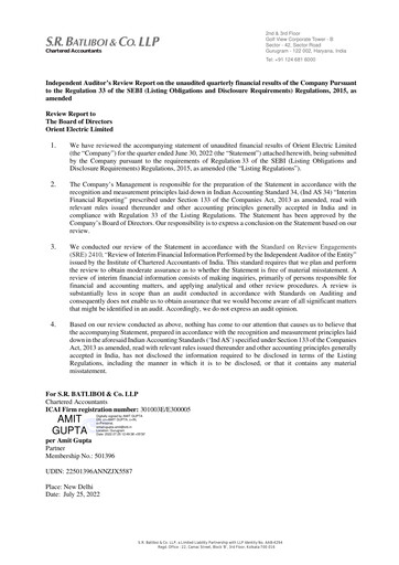 Thumbnail Orient Electric
 Quarterly Report 2022-q1