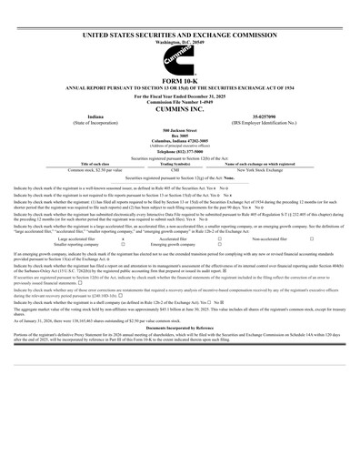 Thumbnail Cummins
 Annual Report 2025