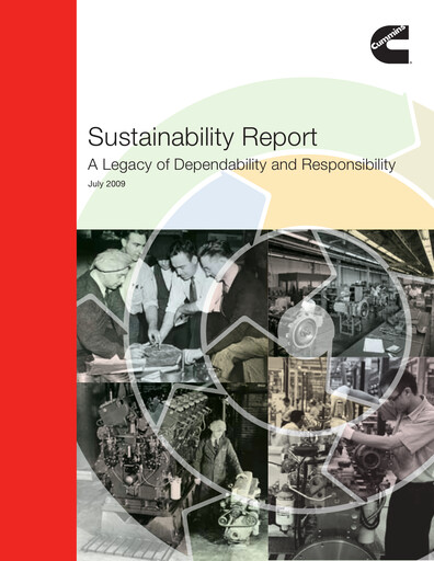 Thumbnail Cummins
 Sustainability Report 2008-2009