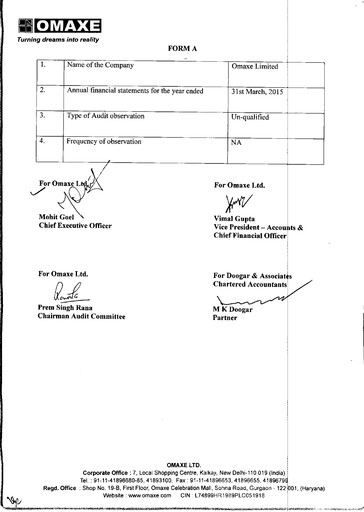 Miniature Omaxe
 Rapport annuel 2014-2015