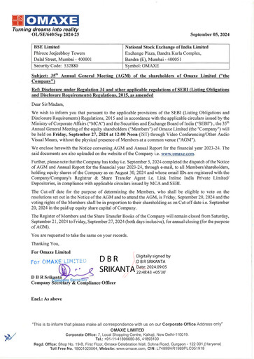 Miniature Omaxe
 Rapport annuel 2023-2024