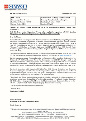 Miniature Omaxe
 Rapport annuel 2024-2025