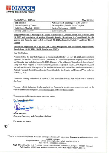 Thumbnail Omaxe
 Financial Statement 2024-2025