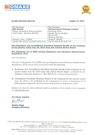 Thumbnail Omaxe
 Quarterly Report 2019-q1