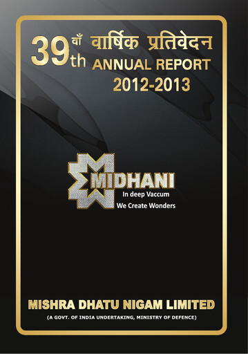 Thumbnail Mishra Dhatu Nigam Annual Report 2012-2013
