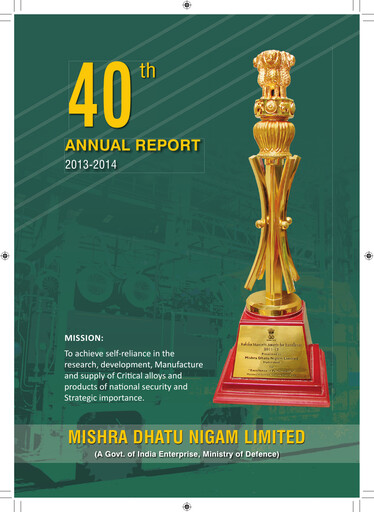 Thumbnail Mishra Dhatu Nigam Annual Report 2013-2014