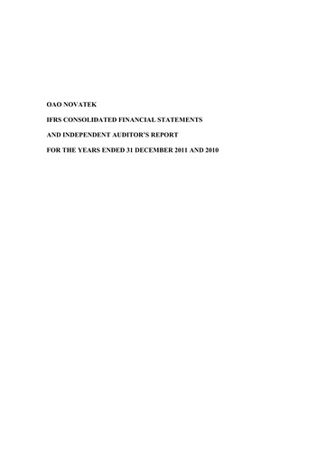 Thumbnail Novatek Bilan financier 2011