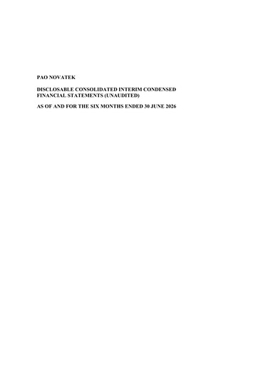 Vorschaubild Novatek Finanzmitteilung 2026-h1