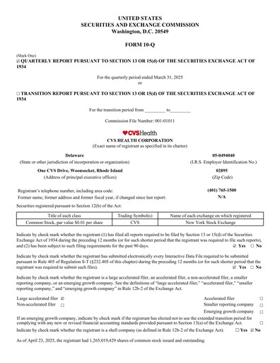 Thumbnail CVS Health Quarterly Report 2025-q1