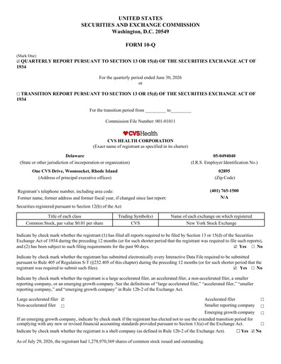 Thumbnail CVS Health Quarterly Report 2026-q2