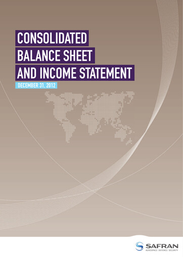Thumbnail Safran Financial Statement 2012