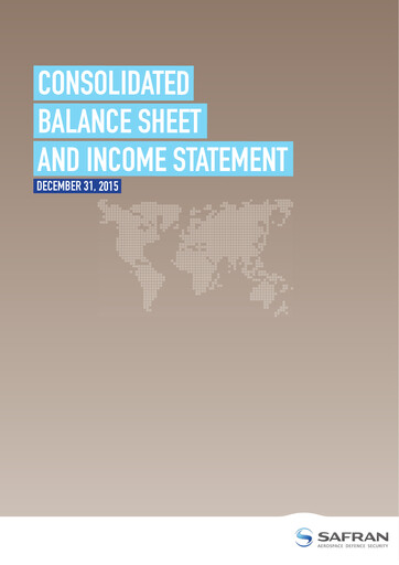 Thumbnail Safran Financial Statement 2015