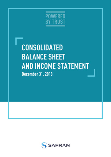 Thumbnail Safran Financial Statement 2018