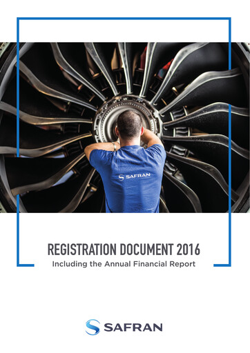 Miniature Safran Document d'enregistrement universel 2016
