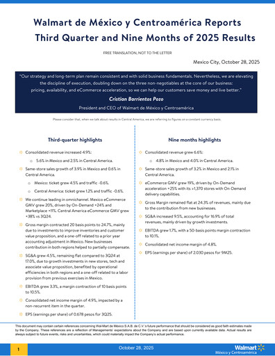 Thumbnail Walmex Quarterly Report 2025-q3