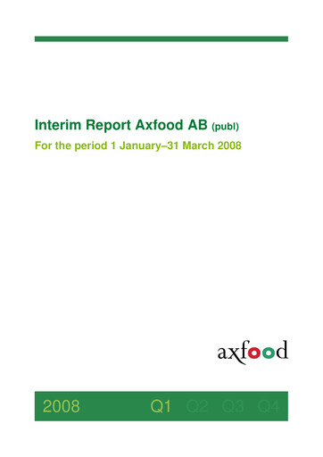 Thumbnail Axfood Quarterly Report 2008-q1