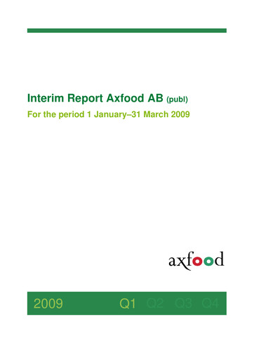 Thumbnail Axfood Quarterly Report 2009-q1