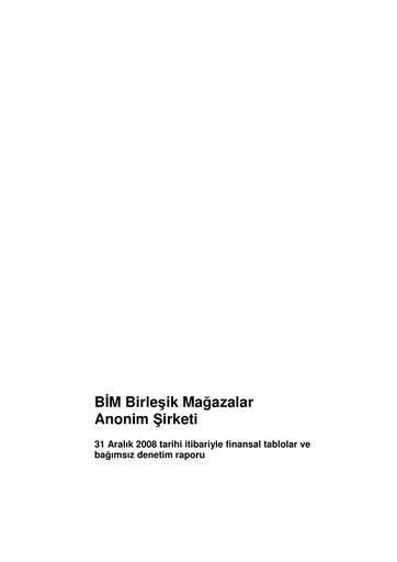 Thumbnail BİM Birleşik Mağazalar Financial Statement 2008
