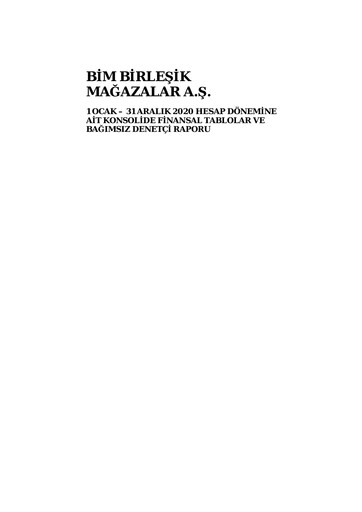 Thumbnail BİM Birleşik Mağazalar Financial Statement 2020