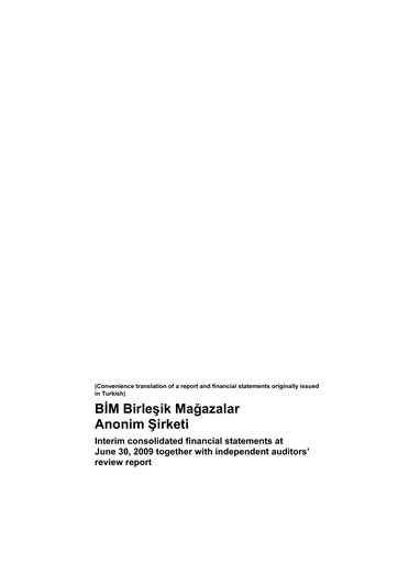 Thumbnail BİM Birleşik Mağazalar Half-year Report 2009