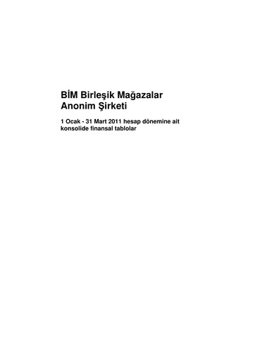 Thumbnail BİM Birleşik Mağazalar Quarterly Report 2011-q1