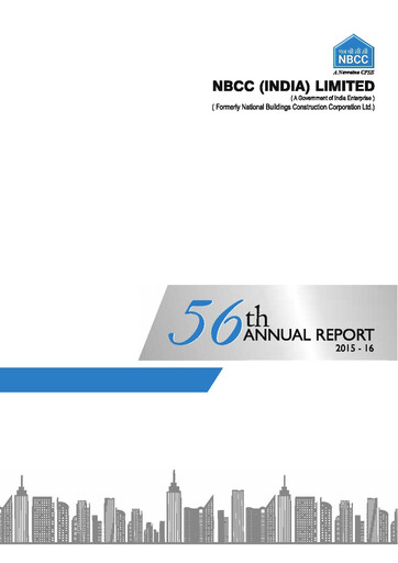 Miniature NBCC India Rapport annuel 2015-2016