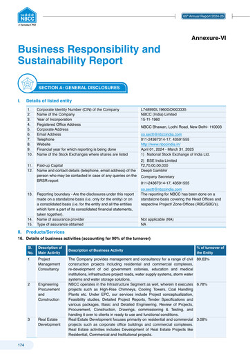 Thumbnail NBCC India ESG Report 2024-2025